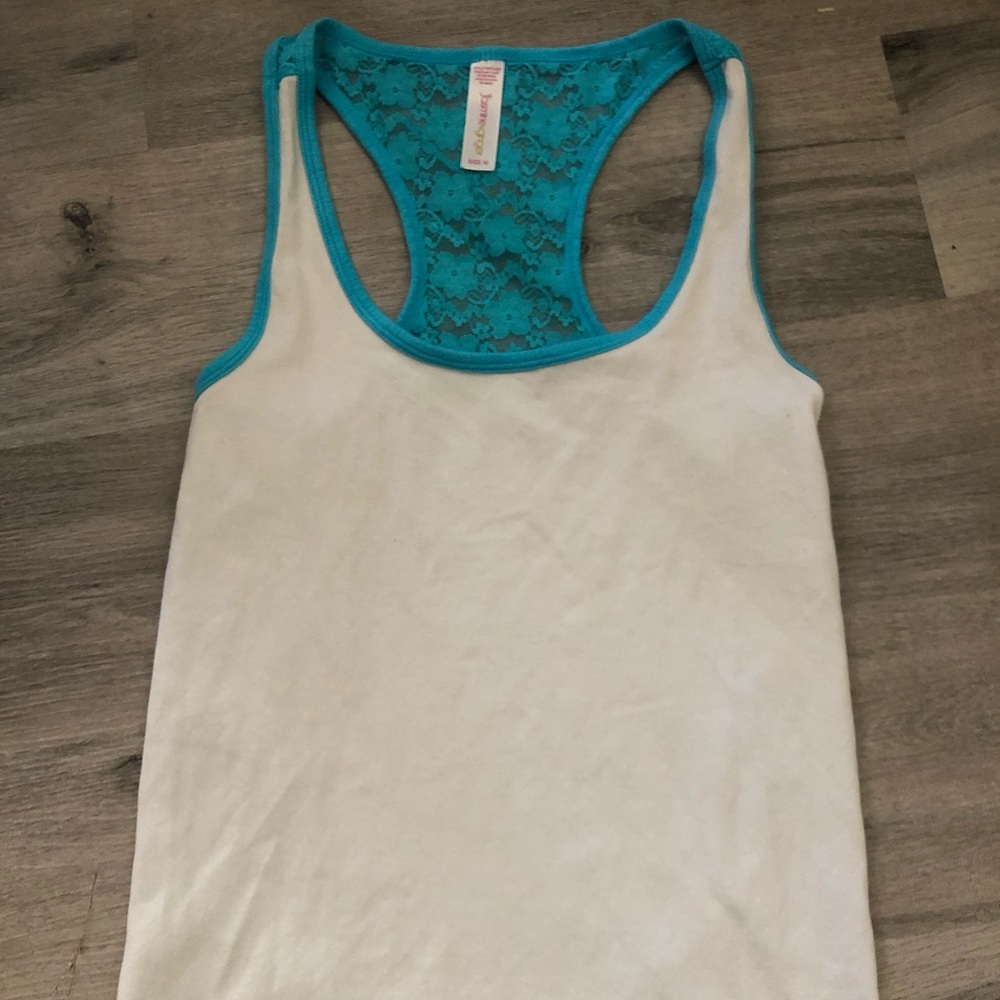 Tank top with lace back